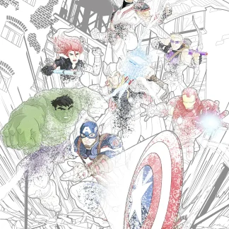 Komar Vlies Fototapete Avengers Attack 200 x 280 cm