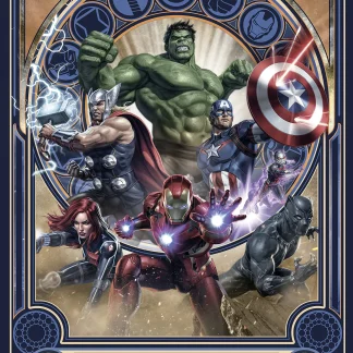 Komar Vlies Fototapete Avengers Ornament 200 x 280 cm