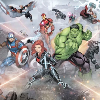 Komar Vlies Fototapete Avengers Street Rev 300 x 280 cm