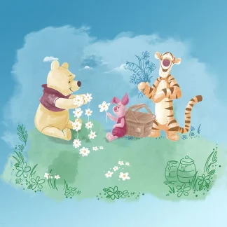 Komar Vlies Fototapete Winnie Pooh Picnic 300 x 280 cm