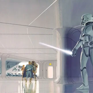 Komar Vlies Fototapete Star Wars Classic Vorsicht Stormtrooper 500 x 250 cm