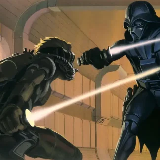 Komar Vlies Fototapete Star Wars Classic Vader vs. Luke 500 x 250 cm
