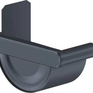 Sarei Rinnenendstück links RG 80 Alu-anthrazit