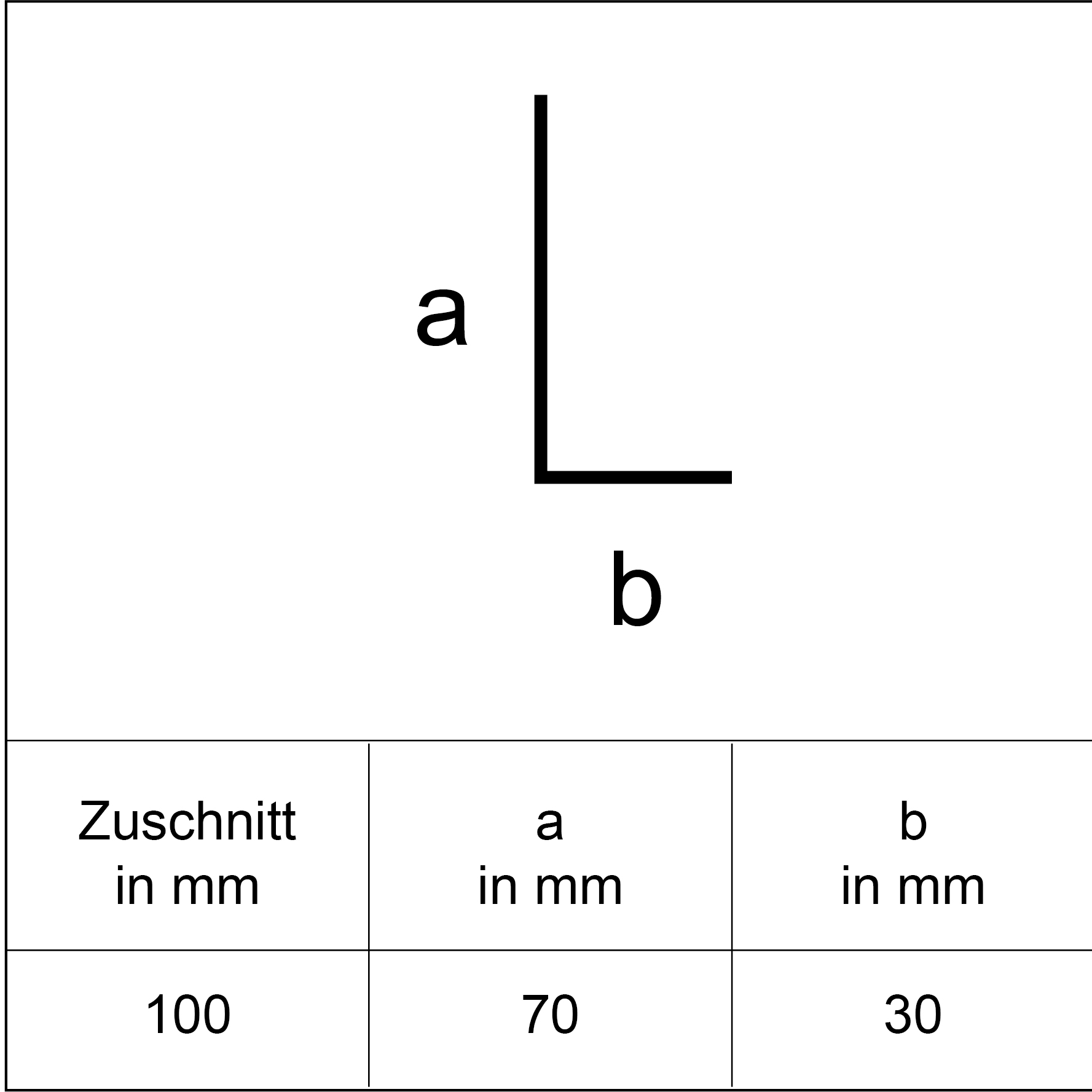 Sarei L-Profil HG25 1000 x 30 x 70 mm anthrazit