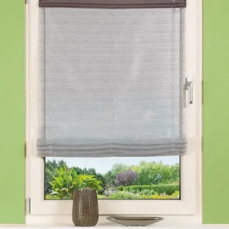 Home Wohnideen Raffrollo Effekt Voile anthrazit 140 x 45 cm