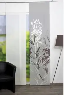 Home Wohnideen Flächenvorhang Semora grau, 60 x 260 cm