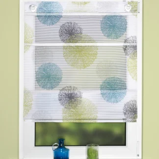 Home Wohnideen Raffrollo Pusteblume blau-grün 130 x 45 cm