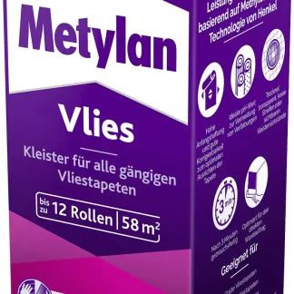 Metylan Vlies Tapetenkleister 360 g Paket, trocknet transparent