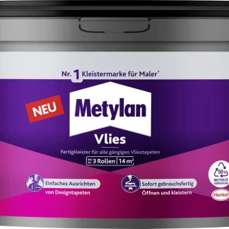 Metylan Vlies Fertigkleister 3 kg Eimer, trocknet transparent