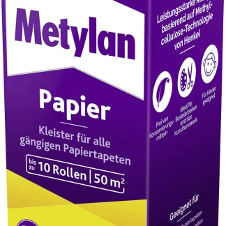 Metylan Papier Tapetenkleister 125 g Paket, trocknet transparent