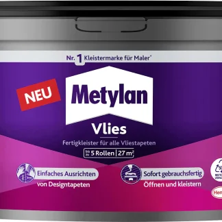Metylan Vlies Fertigkleister 5 kg Eimer, trocknet transparent