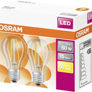 Osram LED Leuchtmittel E27 7W warmweiß, klar