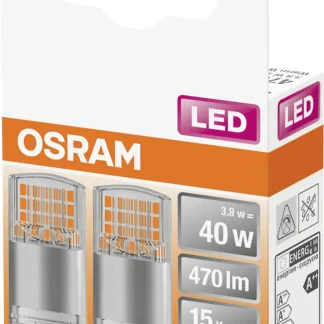 Osram LED Stiftsockellampe Star G9 3,8W 2er-Pack warmweiß, klar