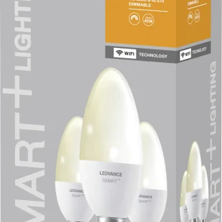 Ledvance Smart+WiFi LED Leuchtmittel Kerze B40 3er Pack Kerze E14 Smart