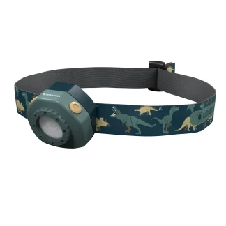 Ledlenser LED Stirnlampe KID LED 4R Dino sicher, bunt, nachhaltig, 40 lm
