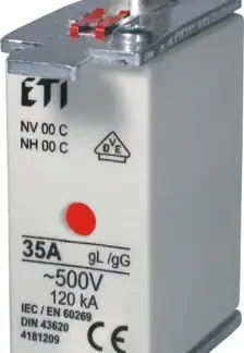 NH-Sicherungseinsatz 25 A, Gr.00, mit spannungsfreien Laschen