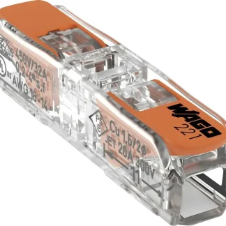 Wago Compact Durchgangsverbinder mit Hebel Leiter: 2, 0,4 - 4 mm², 10 Stück