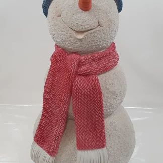 Dekofigur Schneemann mit Mütze 61 x 35,5 x 33,5 cm