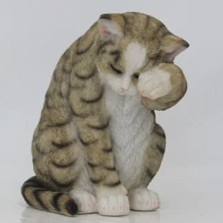 Dekofigur Katze grau 25 x 17,5 x 26,5 cm