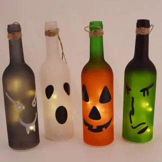 Lensing Glasflasche Halloween LED 28 cm