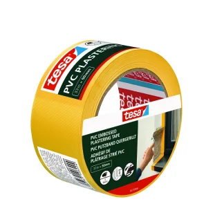 tesa Putzband PVC quergerillt gelb 33 m x 50 mm