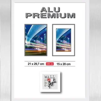 Aluminiumrahmen Quattro silber, 21 x 29,7 cm