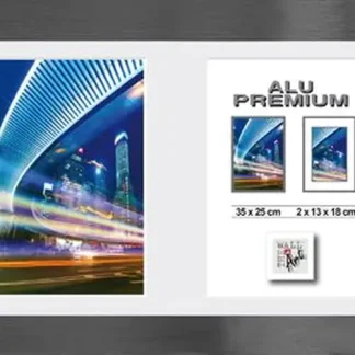 Aluminiumrahmen Quattro schwarz, 25 x 35 cm