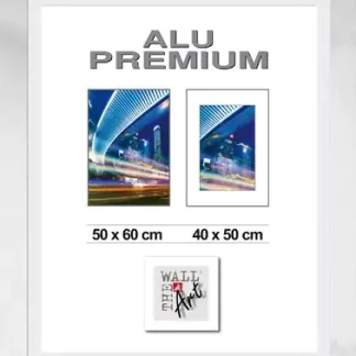 Aluminiumrahmen Quattro silber, 50 x 60 cm