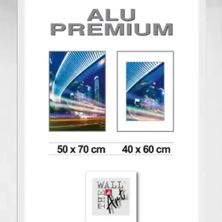 Aluminiumrahmen Quattro silber, 50 x 70 cm