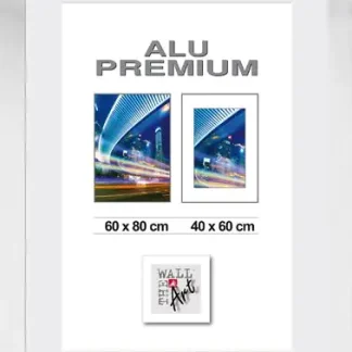 Aluminiumrahmen Quattro silber, 60 x 80 cm