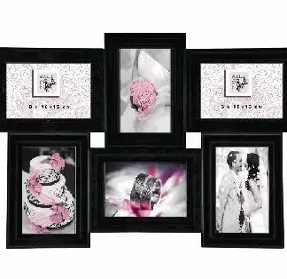 Bilderrahmen Multi Classic 6 Fotos, schwarz, 50 x 45 cm