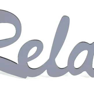 Schriftzug XL Relax silber 76 x 29 cm