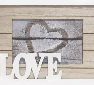 Portrait Bilderrahmen Love wood, 10 x 15 cm