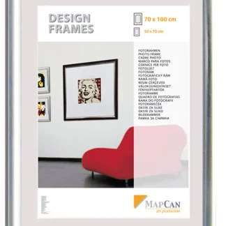 Kunststoff Bilderrahmen Design Frames silber, 10,5 x 15 cm