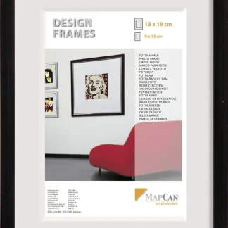 Kunststoff Bilderrahmen Design Frames schwarz, 13 x 18 cm