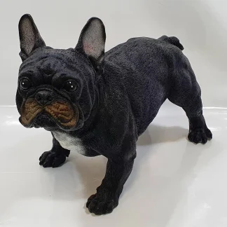 Dekofigur Franz. Bulldogge schwarz 32 x 22 x 38 cm