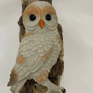 Dekofigur Eule am Stamm 31 x 12 x 12,5 cm