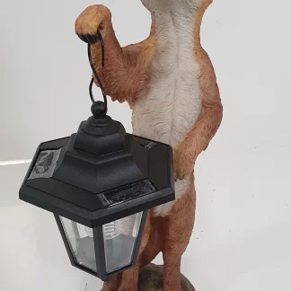 Dekofigur Erdmännchen mit Laterne 40 x 12 x 15 cm