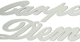 Schriftzug XL Carpe Diem weiß 76 x 29 cm