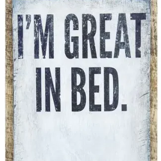 Schild mit Spruch I`m Great, 23 x 13 cm mit Kette