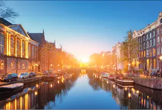 Deco-Glas Bild - Amsterdam 125 x 50 cm