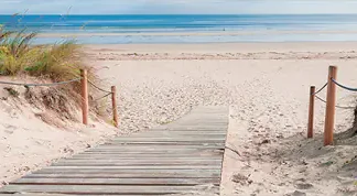 Deco-Canvas Bild - Dünenweg zum Strand 140 x 45 cm