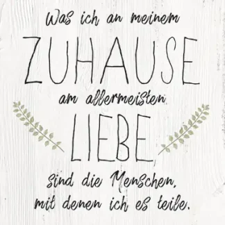 Deco-Canvas Bild - Zuhause 35 x 35 cm