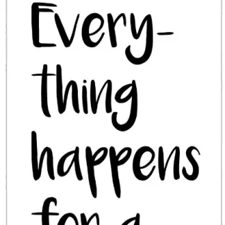 Schild mit Spruch Everything Happens, 23 x 13 cm