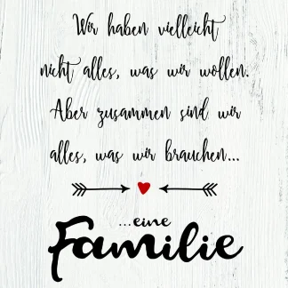 Deco-Block Bild - Familie 39 x 39 cm