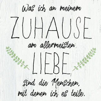 Deco-Block Bild - Zuhause 39 x 39 cm