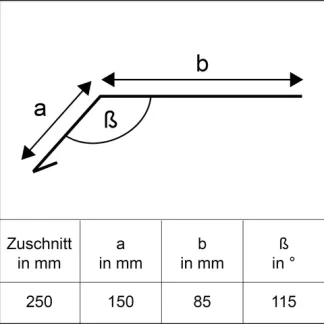 Sarei Rinneneinhang ohne Wasserfalz 1000 x 250 mm natur
