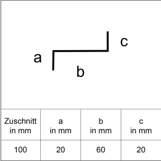 Sarei Z-Profil HG7 1000 x 60 x 20 mm natur