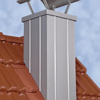 Sarei Kamin- und Wandanschluss Alu-Flex 5 m x 300 mm silber matt