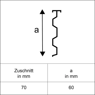 Sarei Kappleiste 2000 x 56 mm natur
